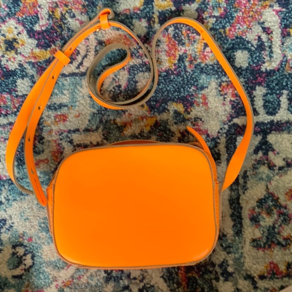 J. Crew SUMMER Neon Orange Camera Bag